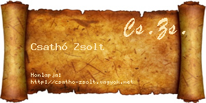 Csathó Zsolt névjegykártya